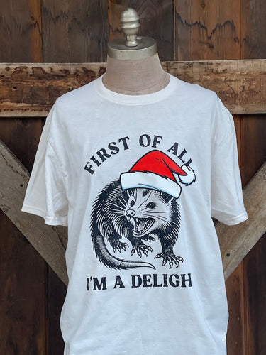 I'm A Delight HOLIDAY VERSION Tee- Sweet Cream